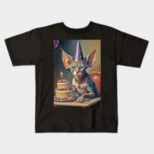 Sphinx Cat Birthday Card Kids T-Shirt